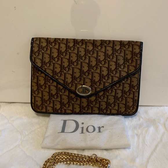 AUTHENTIC VINTAGE DIOR TROTTER CLUTCH/ADD CHAIN - Picture 6 of 10